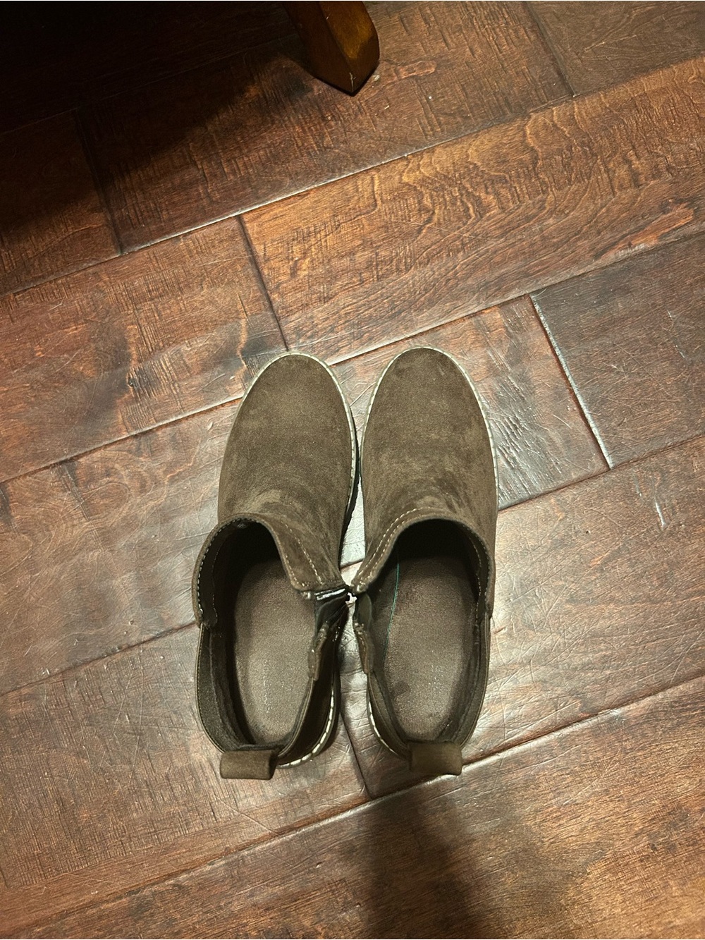 Sonoma Brown Faux Suede Ankle Booties